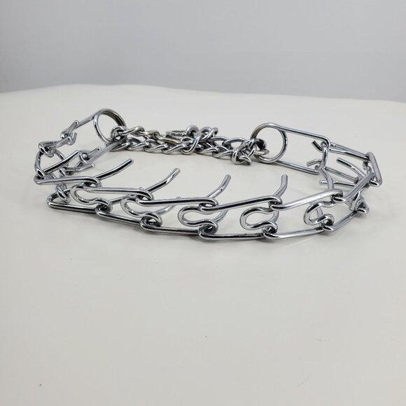 Large Dog Metal Training Pinch Prong Collar Tool - Picture 1 of 4